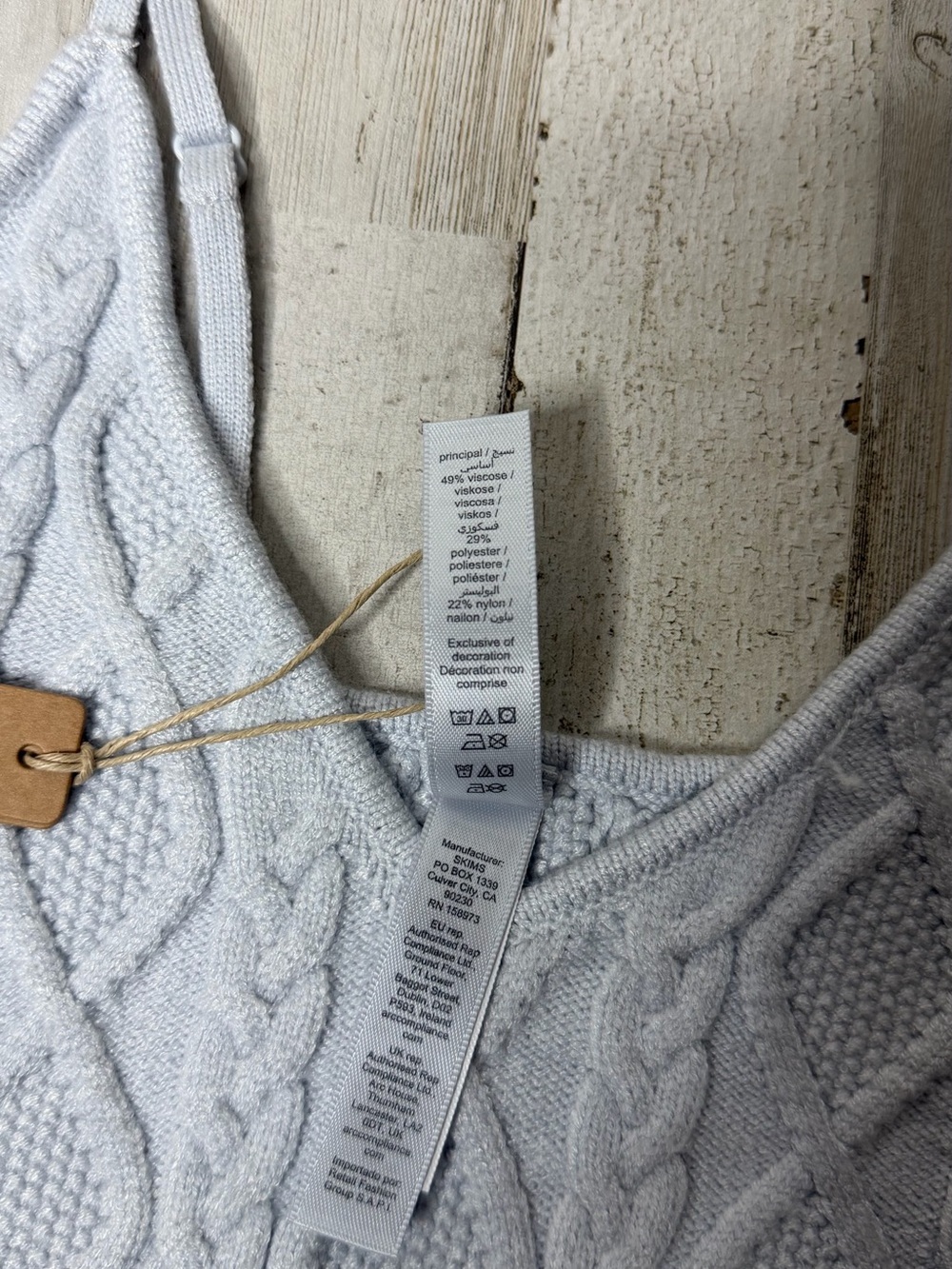 SKIMS Cable Knit Spaghetti-Strap tank - Picture 4 of 4
